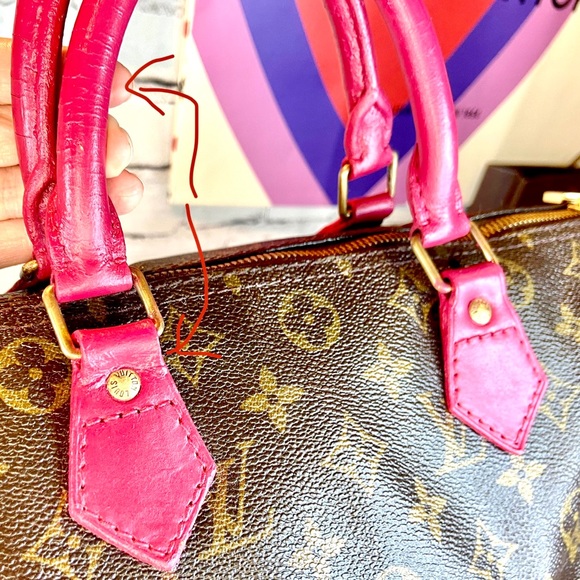 Louis Vuitton Speedy 30 custom painted with bag charm *READ DESCRIPTION* - Picture 4 of 16